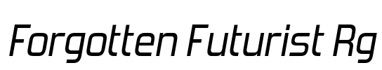 Forgotten Futurist Rg Font Image
