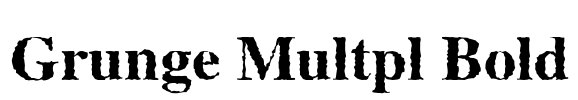 Grunge Multpl Bold Font Image