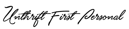 Unthrift First Personal Font Image