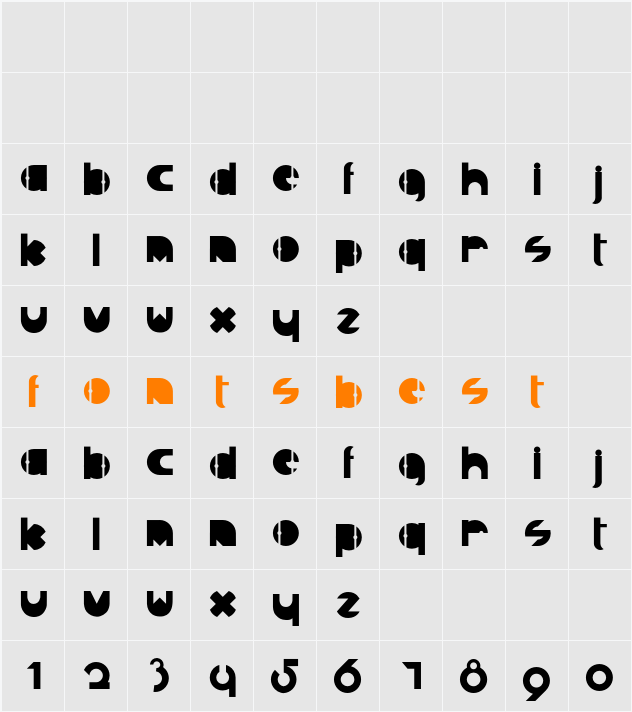 R Judas Sans Character Map
