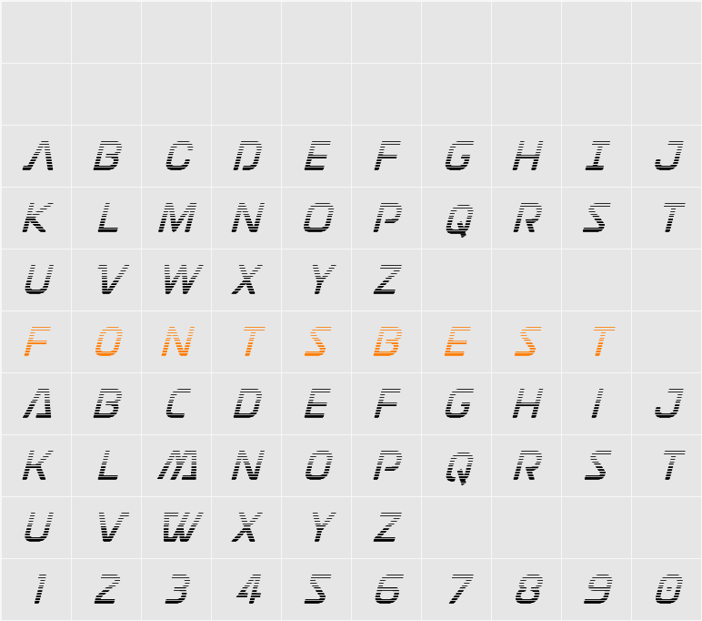 Discotechia Gradient Character Map