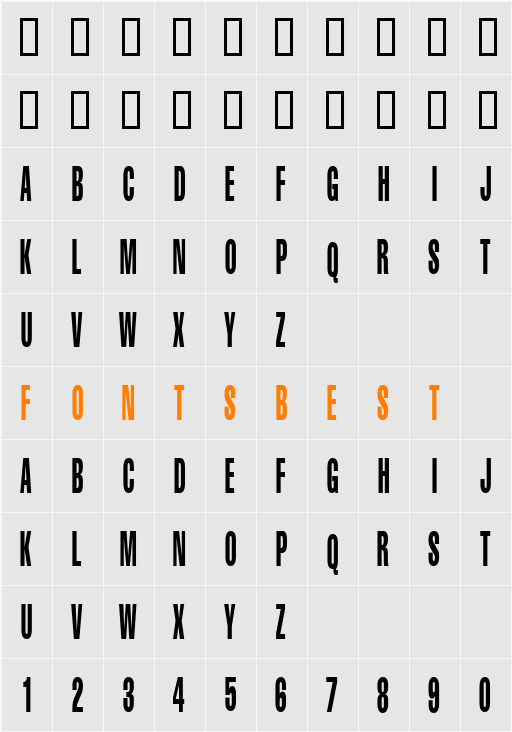 Portishead Dummy Character Map