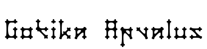 Gotika Apvalus Font Image