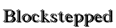 Blockstepped Font Image