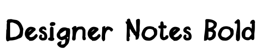 Designer Notes Bold Font Image