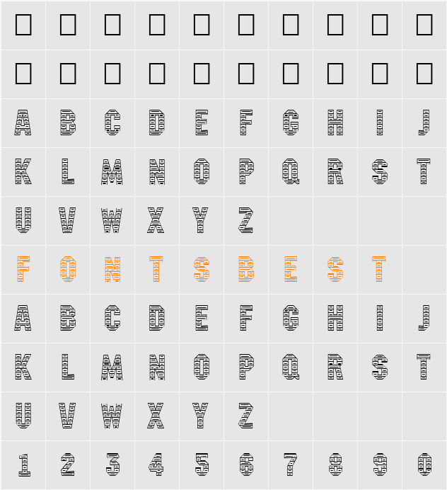 a_MachinaNovaStDc Character Map