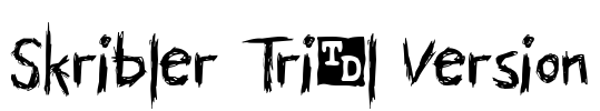 Skribler Trial Version Font Image