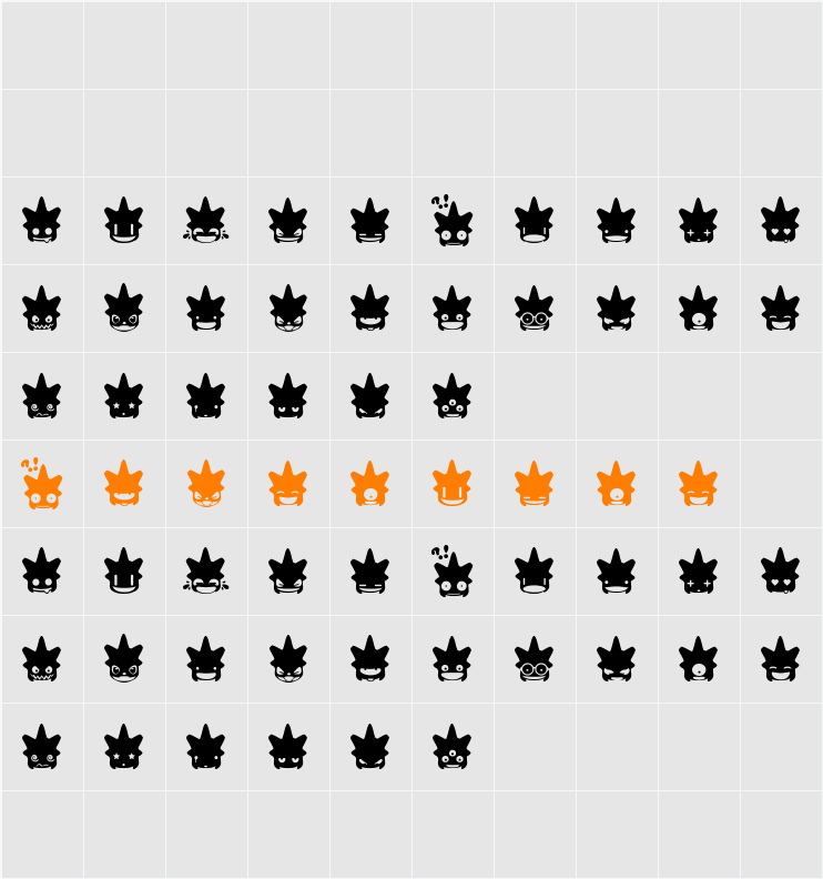 Punk Smileys Character Map