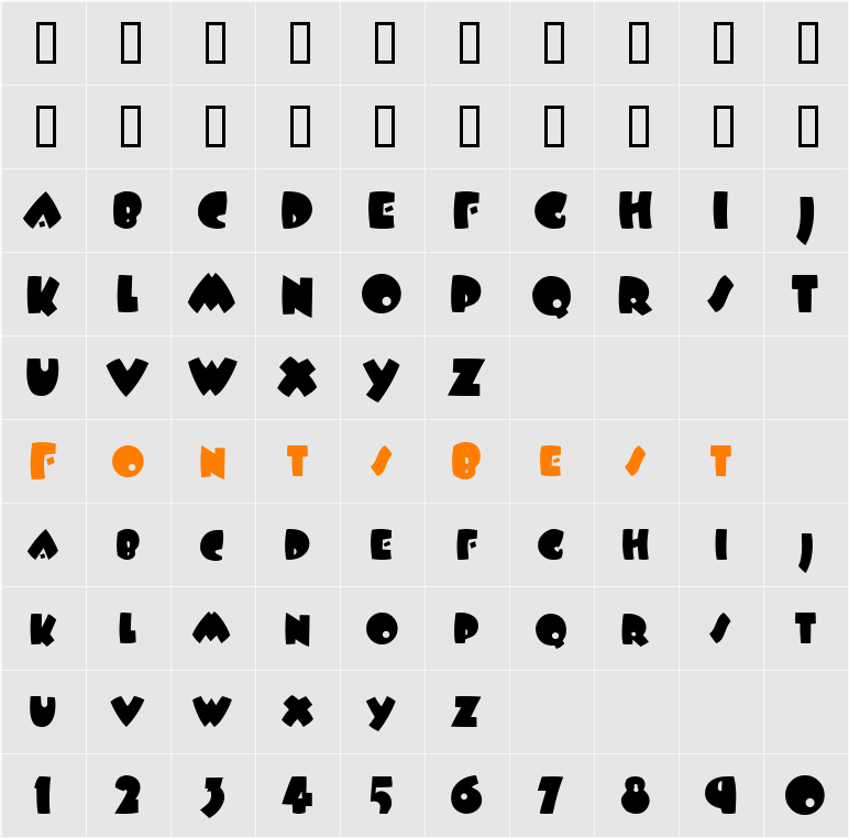 Wampum Character Map