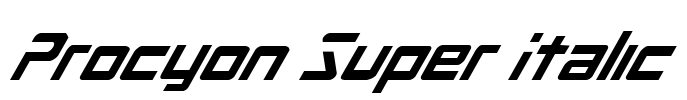 Procyon Super Italic Font Image