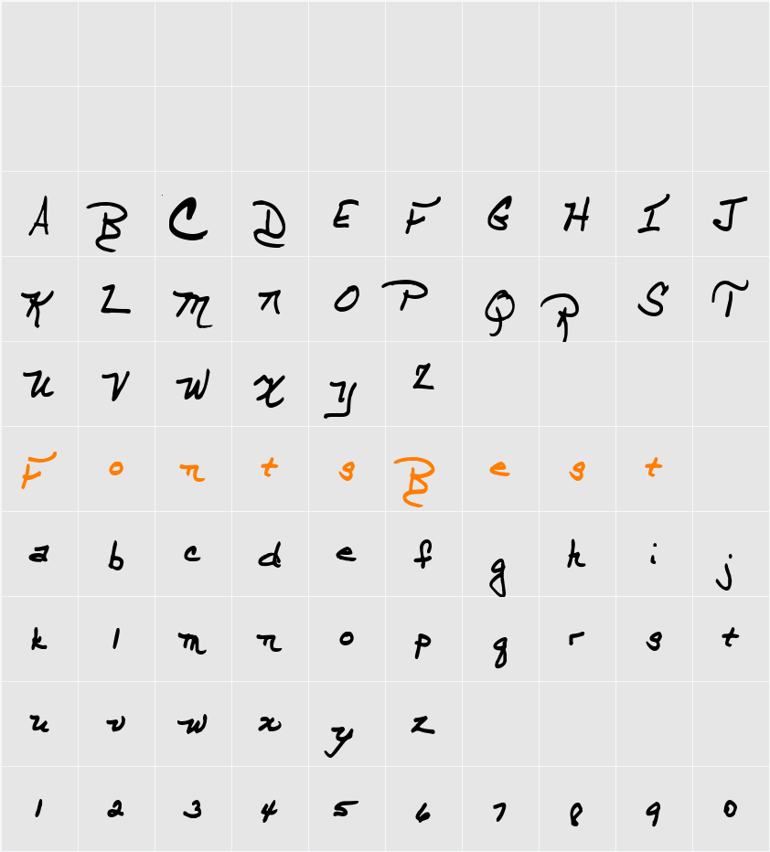REW Character Map