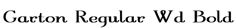 Garton Regular Wd Bold Font Image