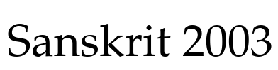 Sanskrit 2003 Font Image