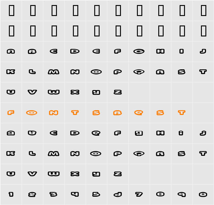 Swinkydad Character Map