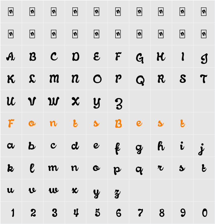 Knud Character Map