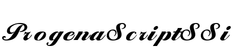 ProgenaScriptSSi Font Image