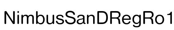 NimbusSanDRegRo1 Font Image