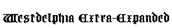 Westdelphia Extra-Expanded Font Image