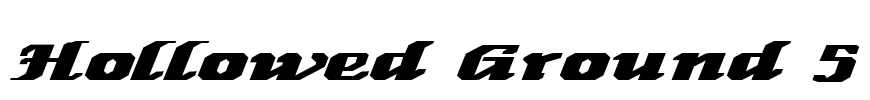 Hollowed Ground 5 Font Image