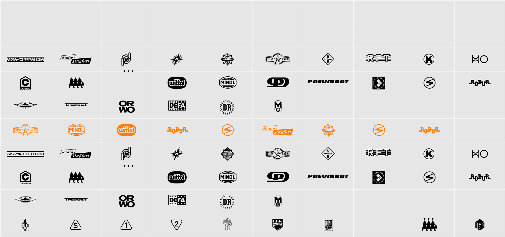 Präsent 60 Character Map