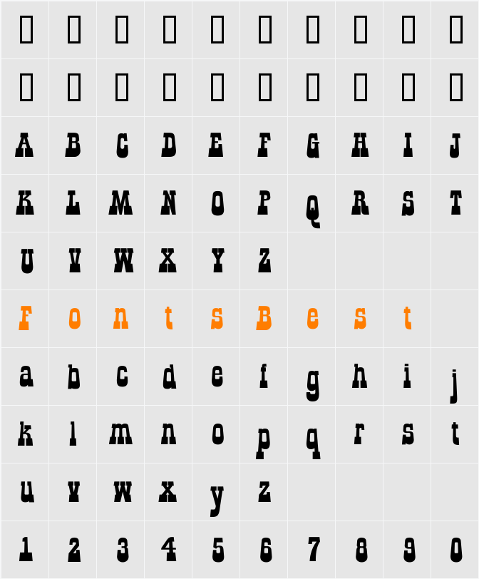 a_GildiaLnBk Character Map