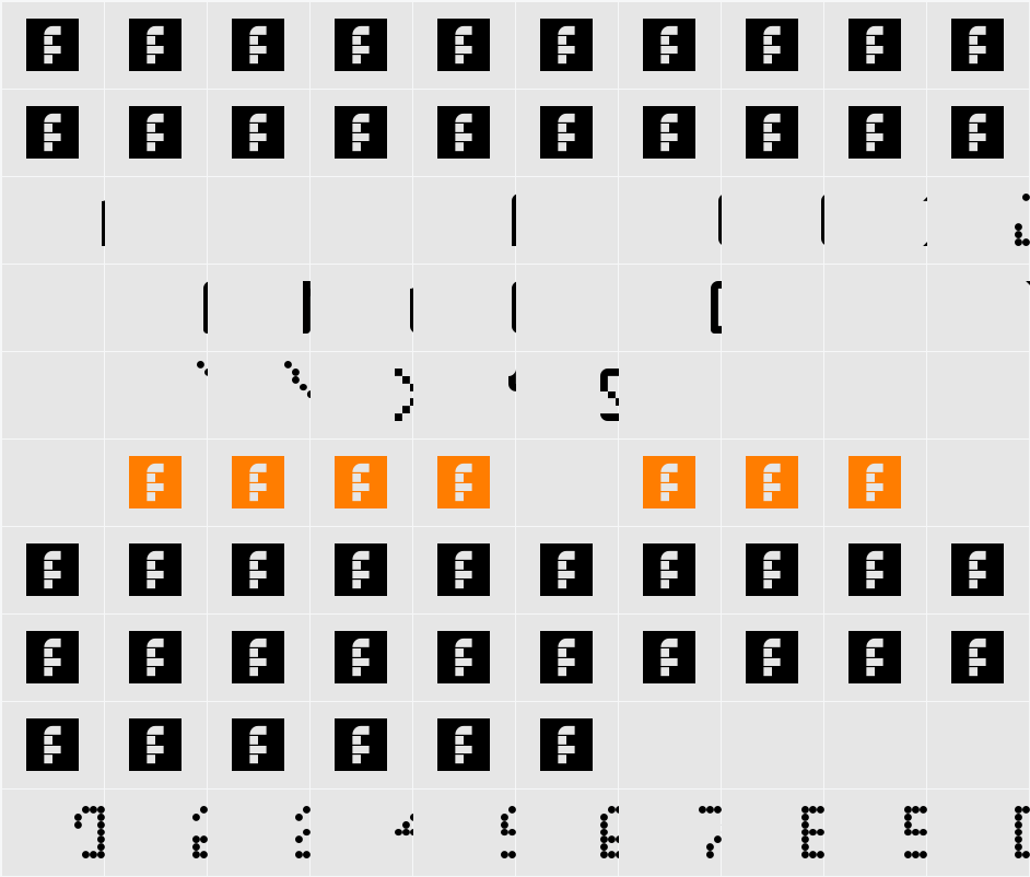 SamOnt Character Map