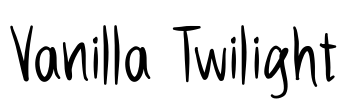 Vanilla Twilight Font Image
