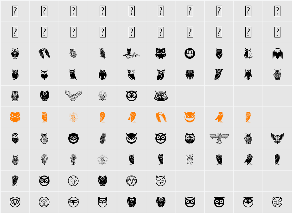 Owl Character Map