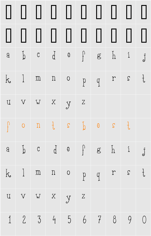 Sadi Tekin Script Character Map