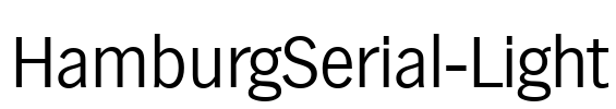 HamburgSerial-Light Font Image