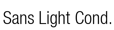 Sans Light Cond. Font Image