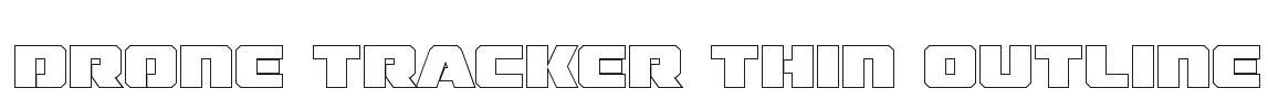 Drone Tracker Thin Outline Font Image
