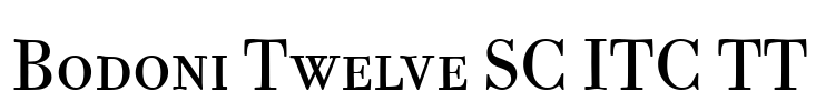 Bodoni Twelve SC ITC TT Font Image