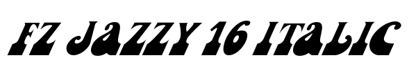FZ JAZZY 16 ITALIC Font Image