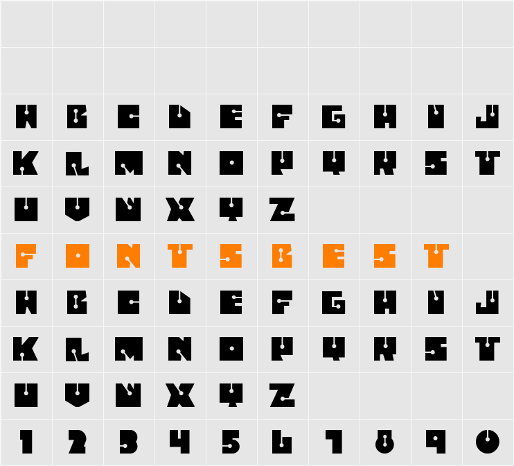 FATSINI Character Map