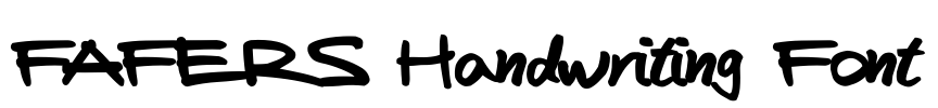 FAFERS Handwriting Font Font Image