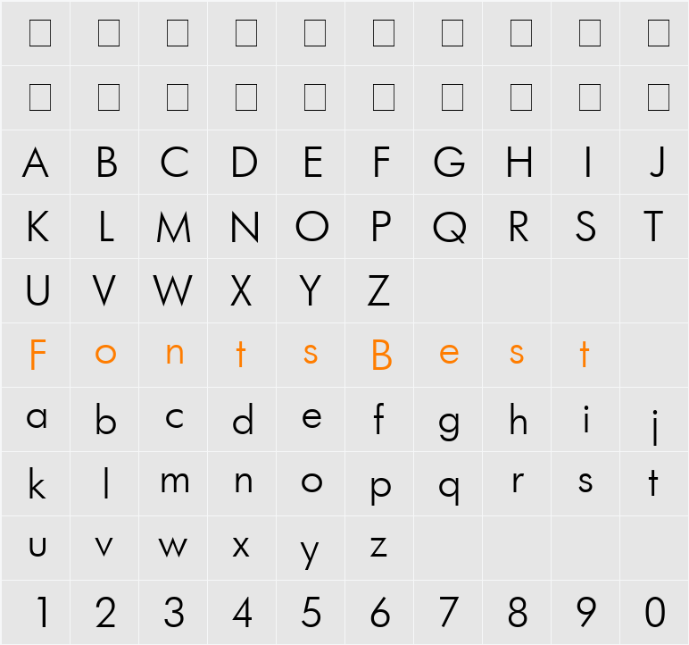 ft72 Character Map