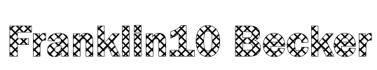 Franklin10 Becker Font Image