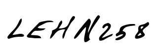 LEHN258 Font Image
