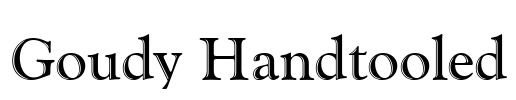 Goudy Handtooled Font Image