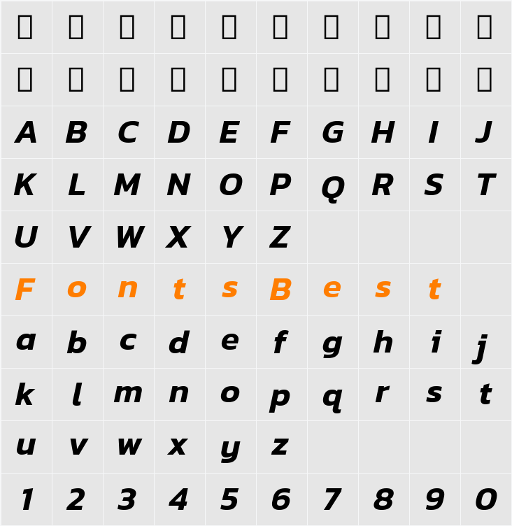 Kanit SemiBold Character Map