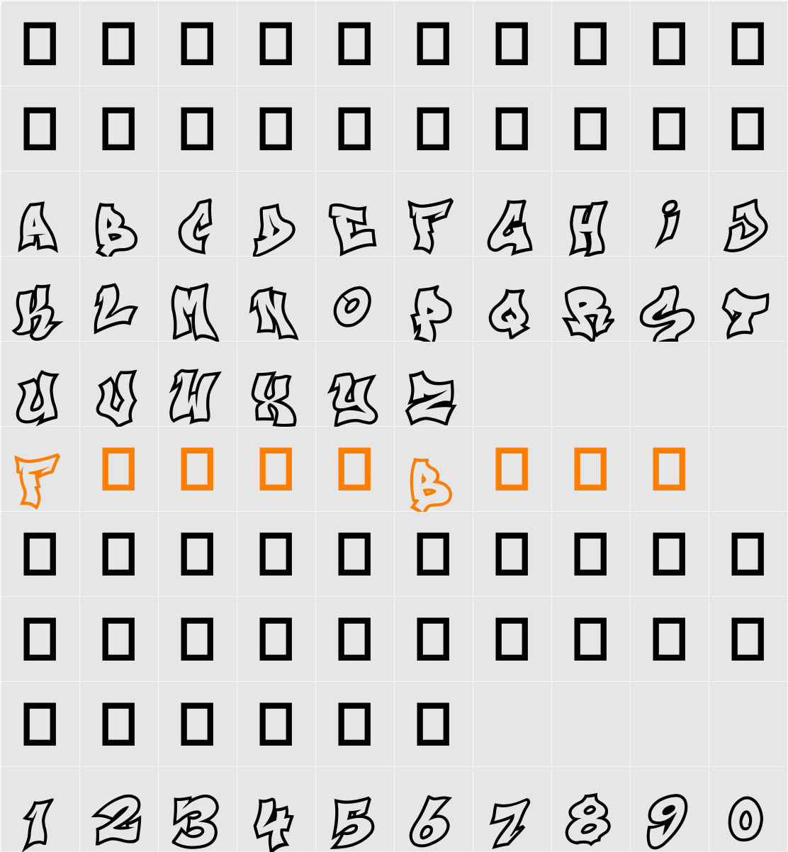 Next Ups Character Map