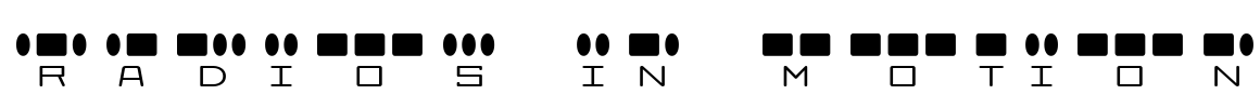Radios in Motion Font Image
