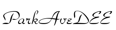 ParkAveDEE Font Image