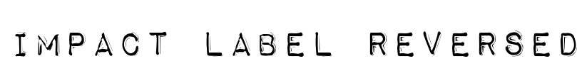 Impact Label Reversed Font Image