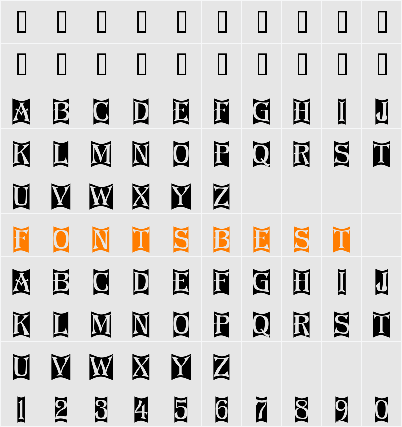 a_AlgeriusCmFtz1 Character Map