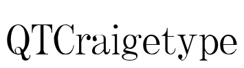 QTCraigetype Font Image