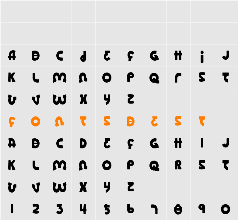 Lionel Condensed Character Map