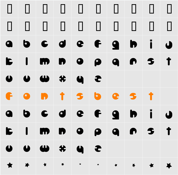 JuniorPopstar Character Map