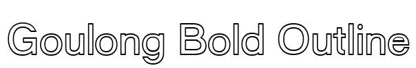 Goulong Bold Outline Font Image